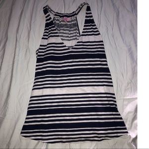 Lilly Pulitzer navy blue and white striped tank